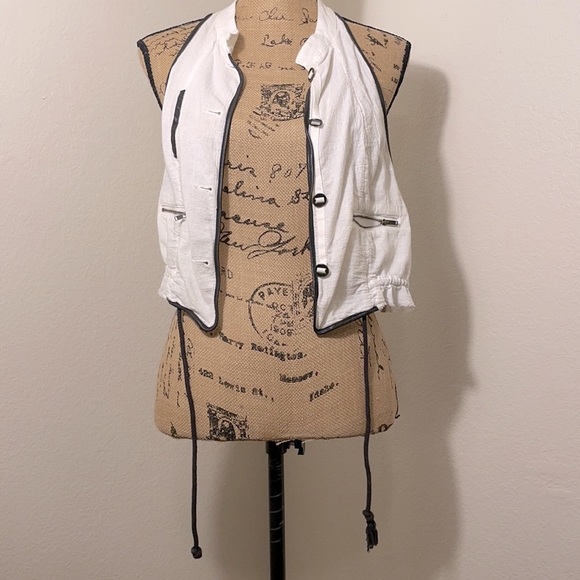 Free People Leather and Lace Boho Vest - Picture 11 of 15